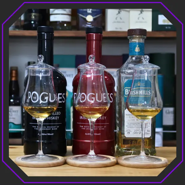 ポーグス シングルモルトとポーグス（ブレンデッド）、ブッシュミルズ 10年との比較